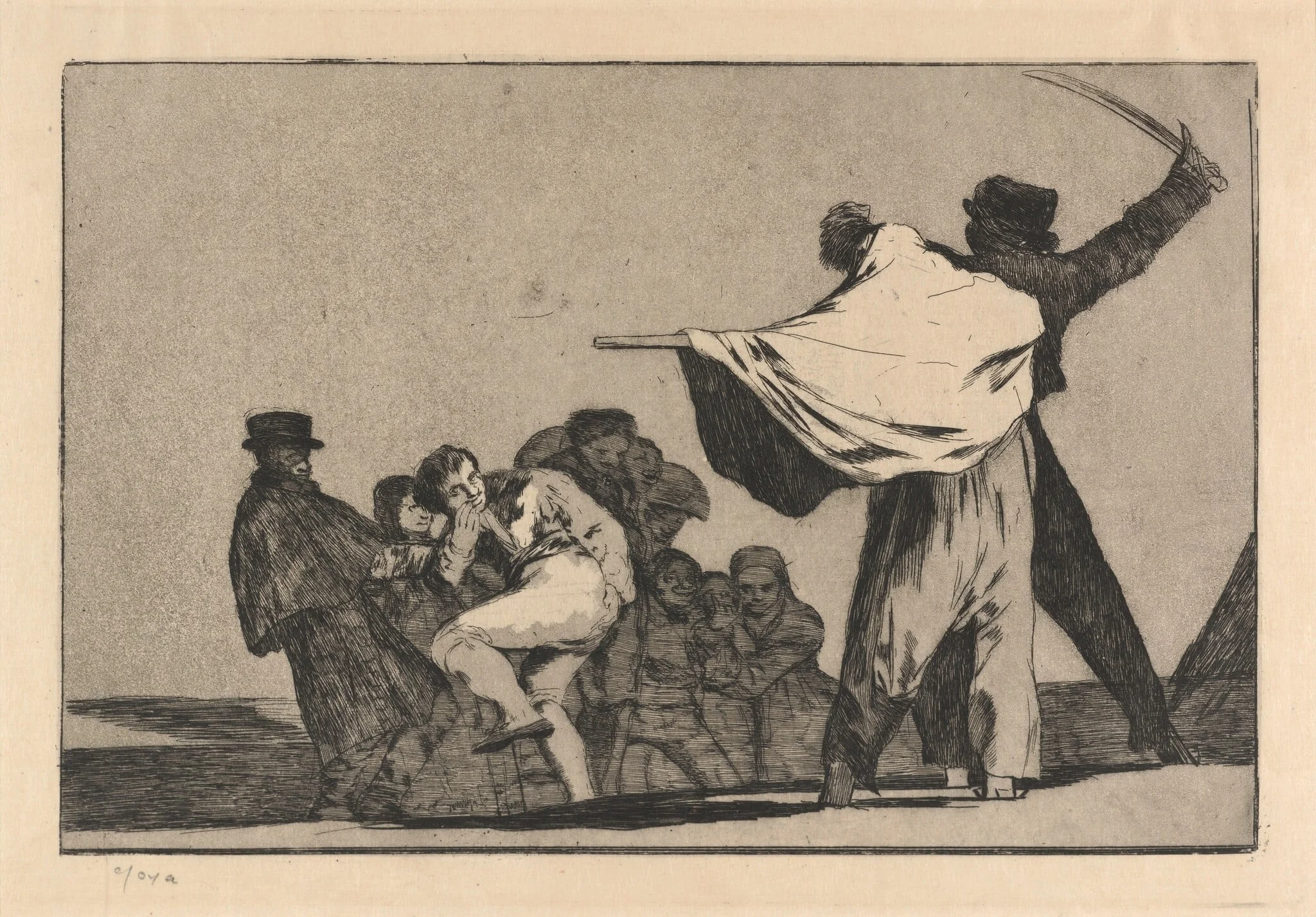 Disparate conocido (Well-Known Folly), by Francisco Goya, ink, 1816