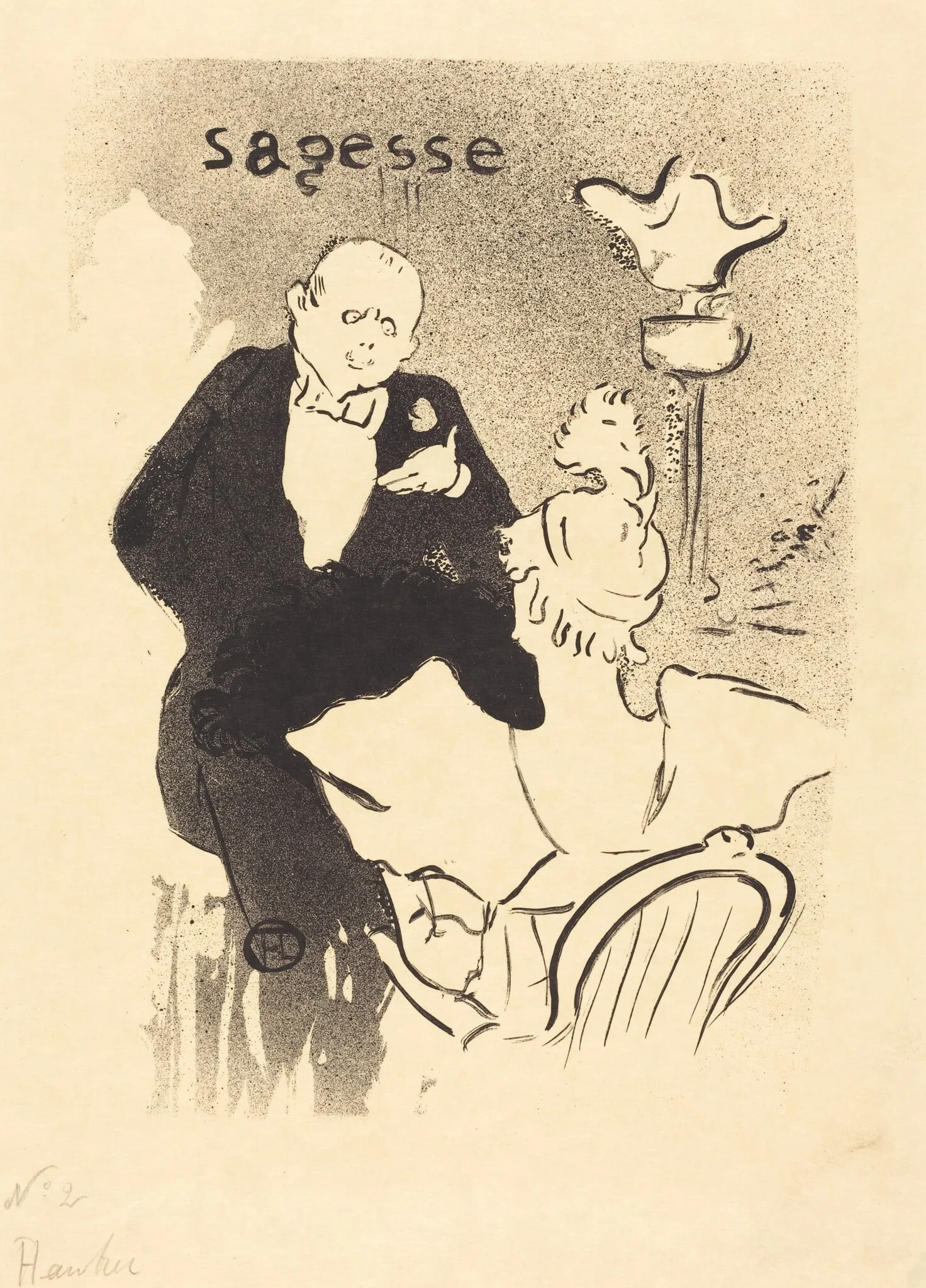 Wisdom (Sagesse), by Henri de Toulouse-Lautrec, ink, 1893