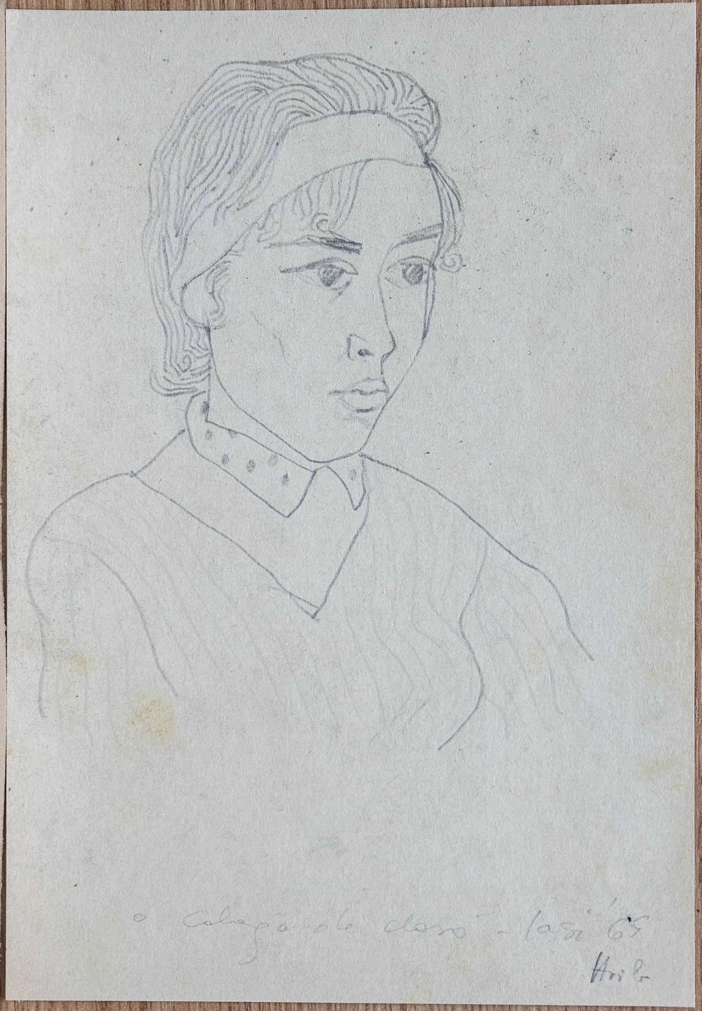 verso: O colegă de clasă, by Teodor Hrib, 1950