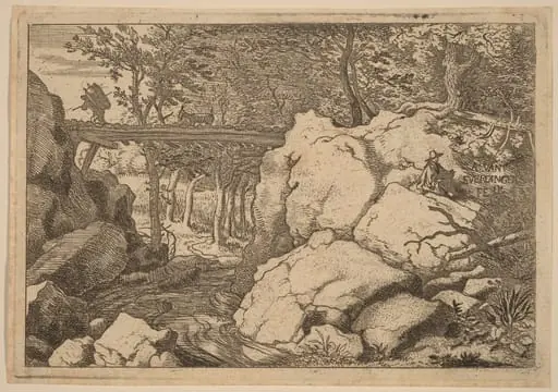 Goat on a small Bridge