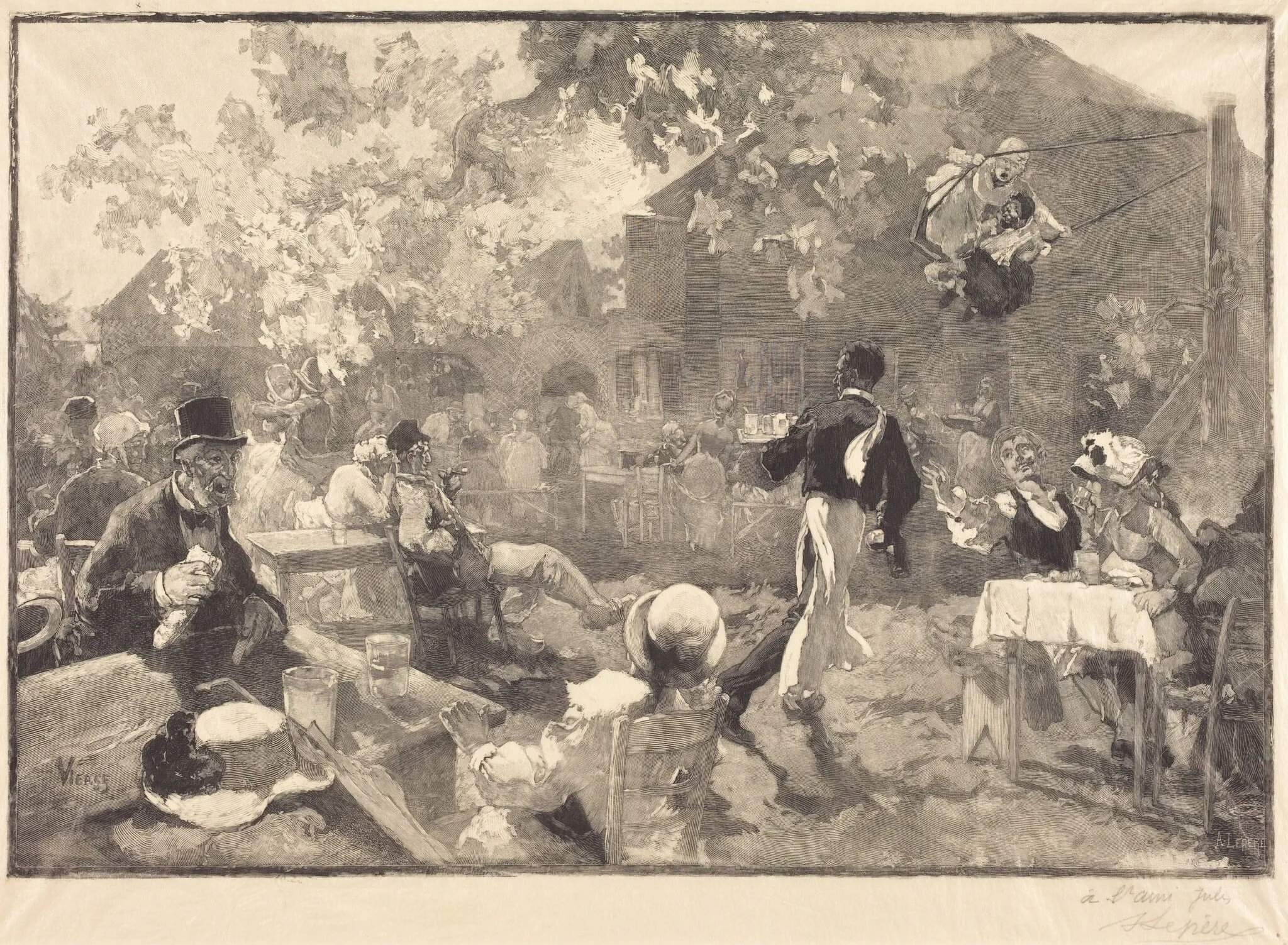 Au coq des bruyeres, by Auguste Lepère, ink, 1888