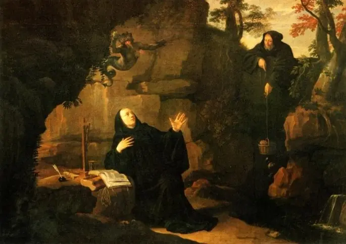 Saint Benedict fed by friar Romanus