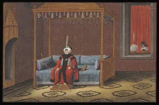 Portrait of Sultan Mahmud II enthroned