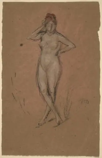 Nude Standing with Legs Crossed