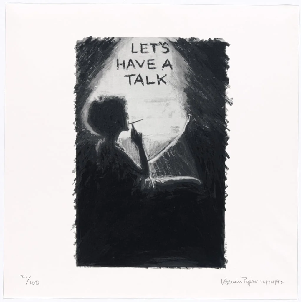 Untitled, by Adrian Piper, ink, 1992