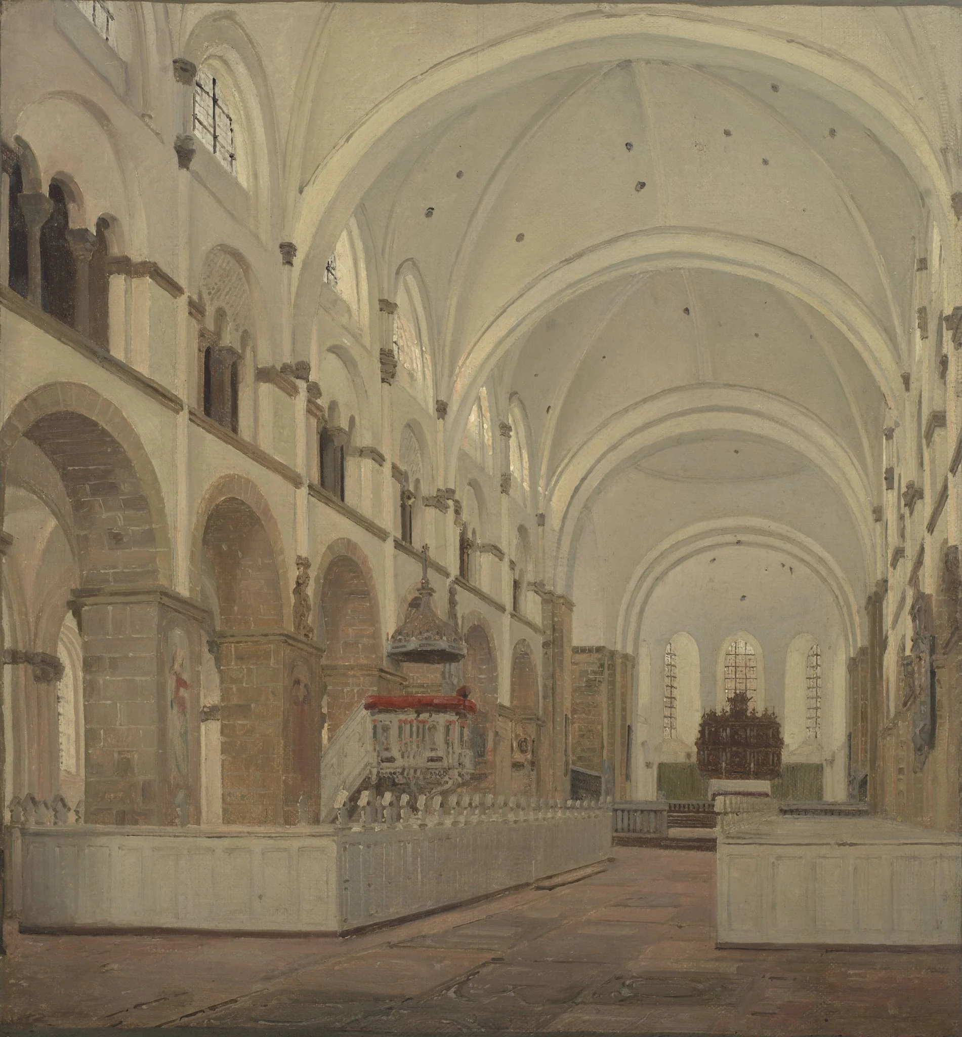 The Interior of Ribe Cathedral, by Unknown, 1836