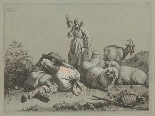 Sleeping Peasant and Standing Spinner