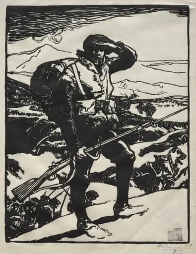 Chasseur Alpin Regardant La Plaine Du Rhin