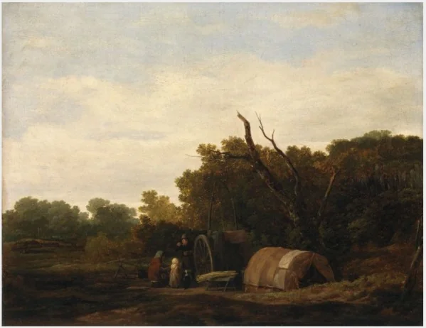 A Gypsy Encampment, by William Mulready, unspecified, 1810
