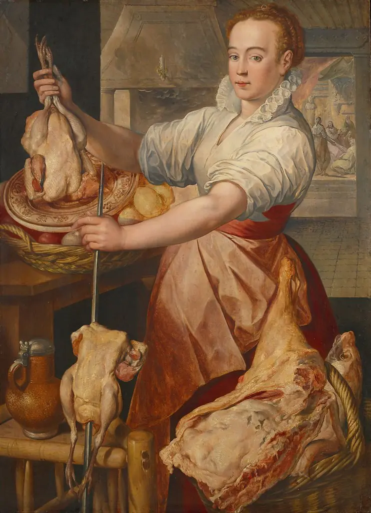 Cook (in the background Christ with Maria and Martha)