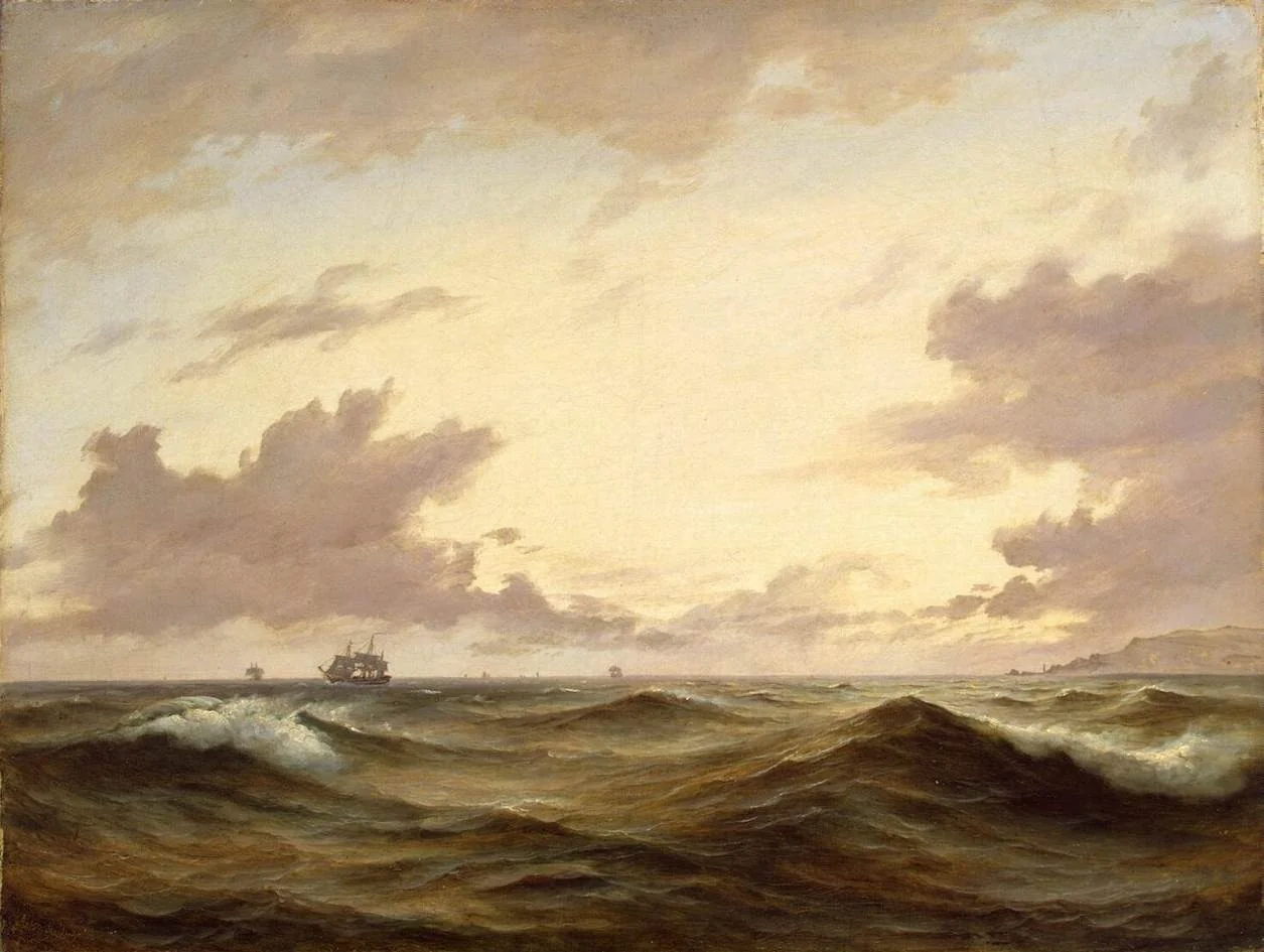 Seascape, by Anton Melbye, oil, 1843