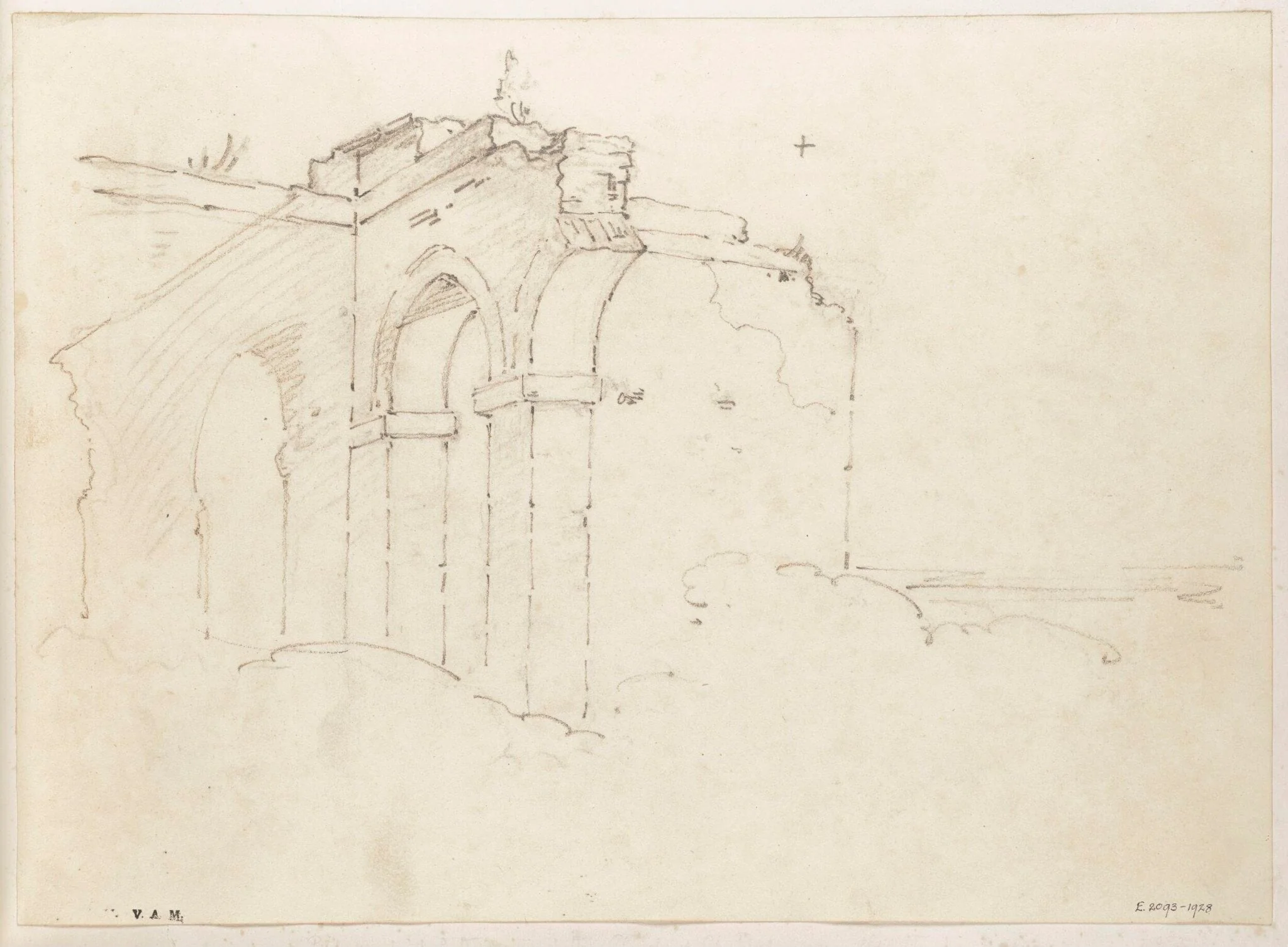Ruins of an arcaded building, by George Chinnery, 16