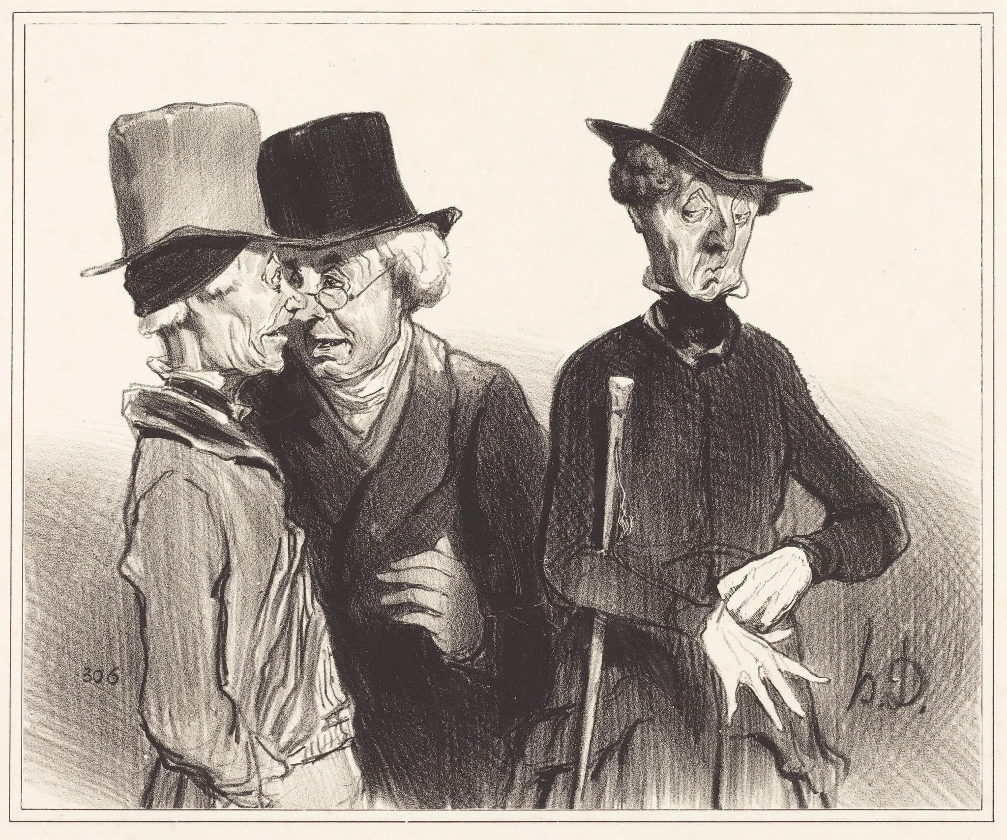 Voila! t'es devenu rentier, moi médecin, lui..., by Honoré Daumier, ink, 1841