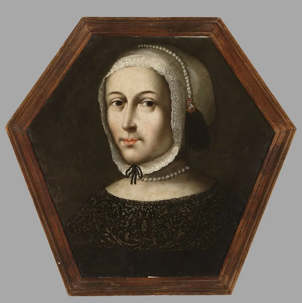 Coffin portrait of a woman in a white cap