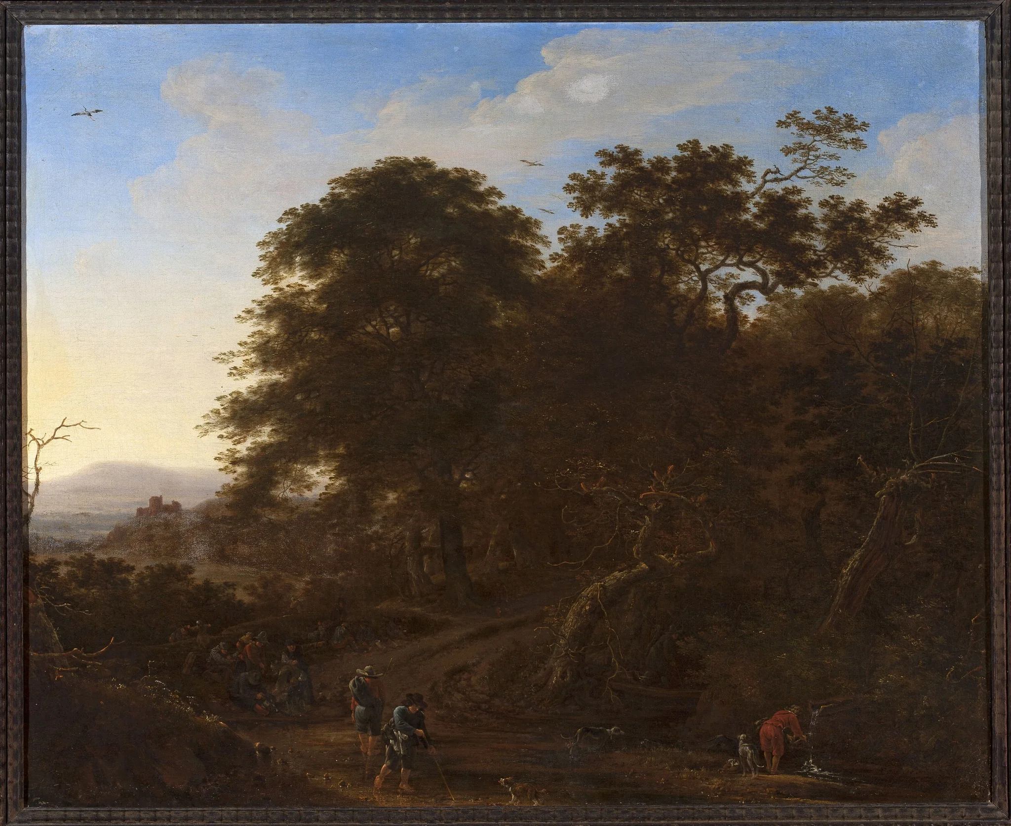Landscape with travellers