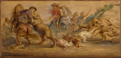 Study for "The Bear Hunt" (for the Alcázar, Madrid)