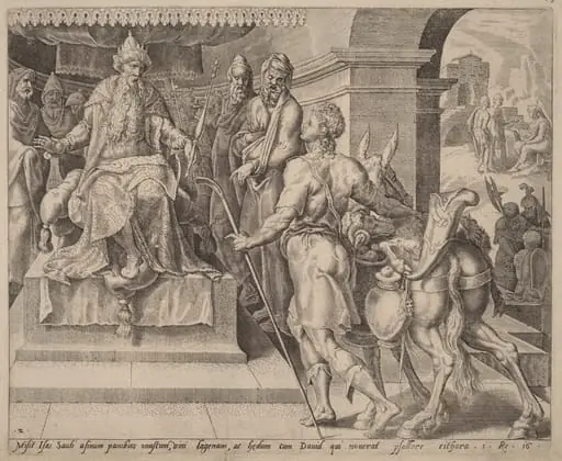 David Bringing Presents from His Father to Saul