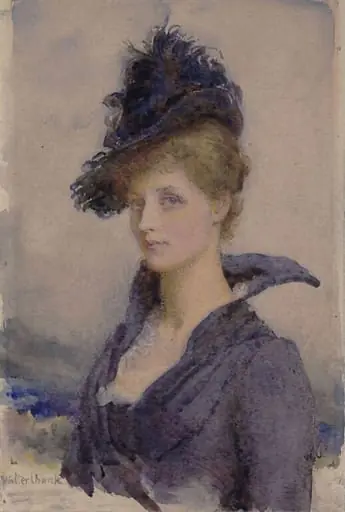 Study from a model for the full length painting of Lady Middleton, wife of Digby, 9th Lord Middleton