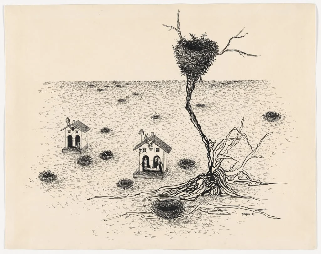 Untitled, by Toyen, ink, 1939