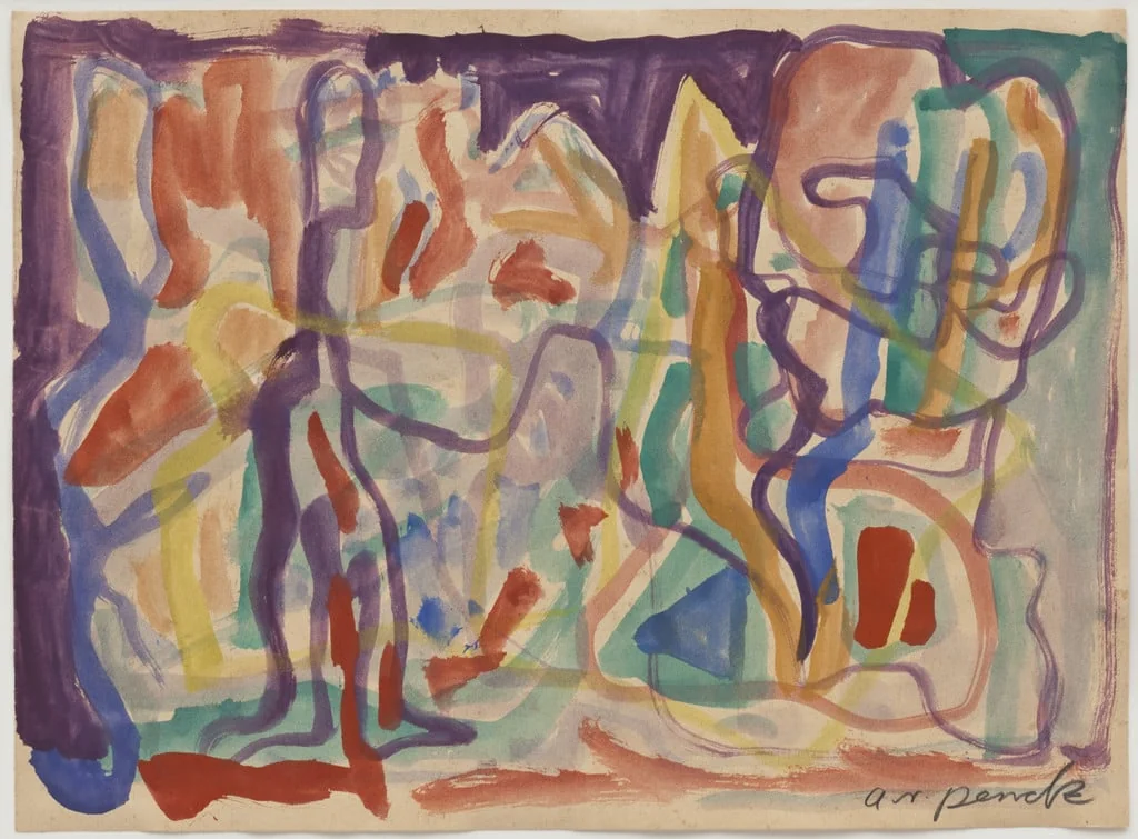 Untitled, by A.R. Penck, watercolor, 1980