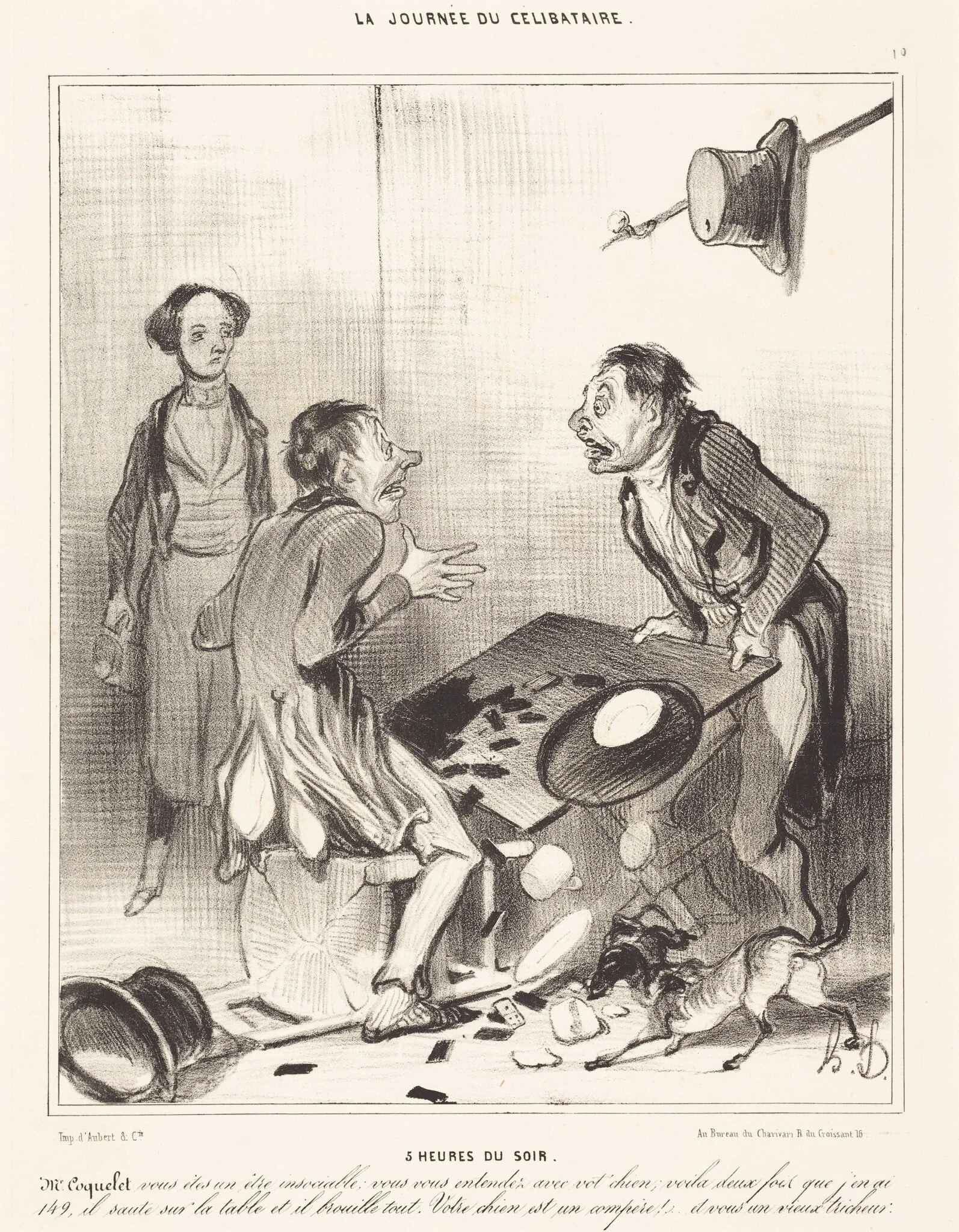 5 heures du soir, by Honoré Daumier, crayon, 1839