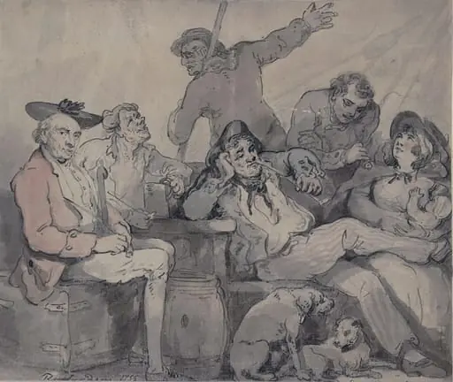 Group sketched on board 'The Europa'