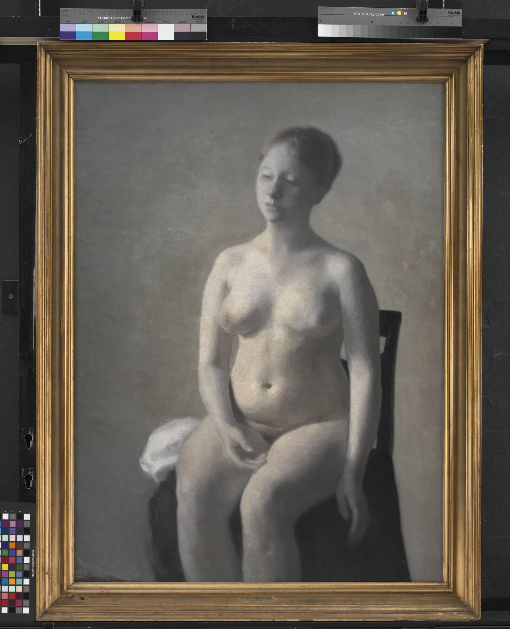 Seated Female Nude, by Unknown, 1889