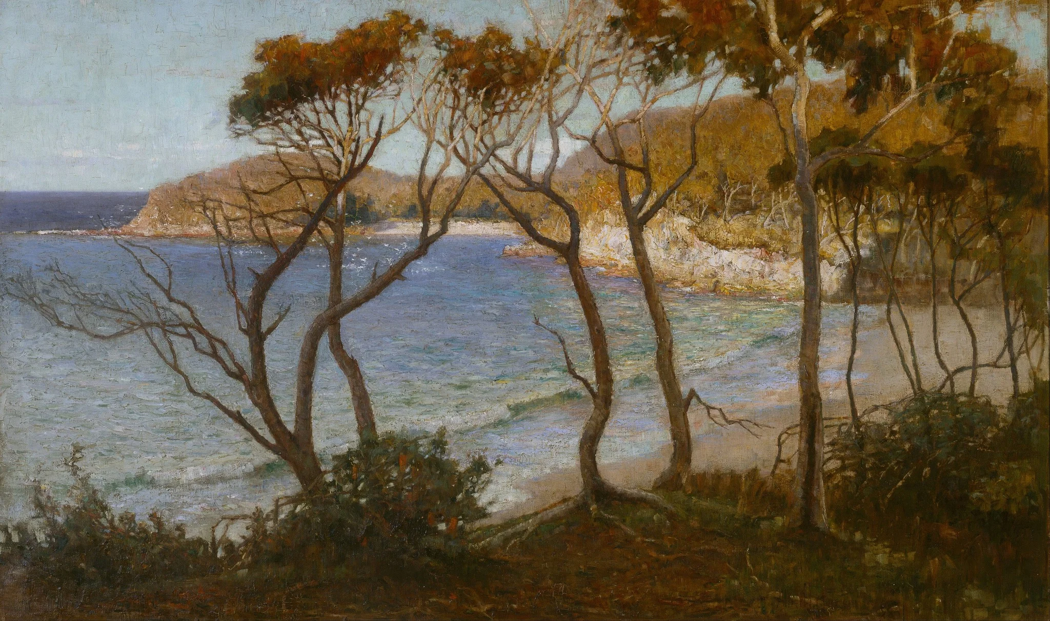 Pacific beaches, by Albert J. Hanson, oil, 1900