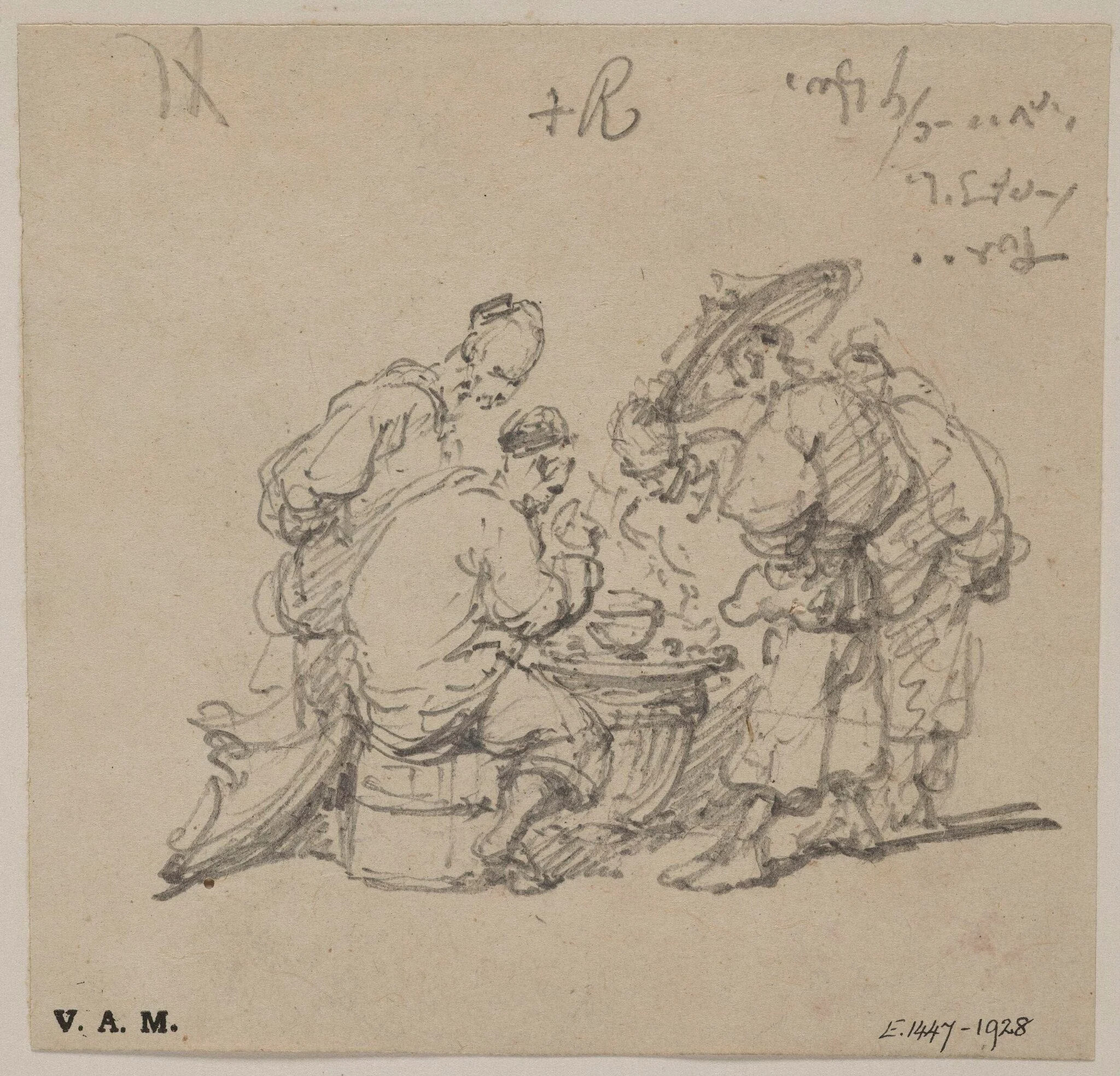 A group of Chinese figures, by George Chinnery, 19