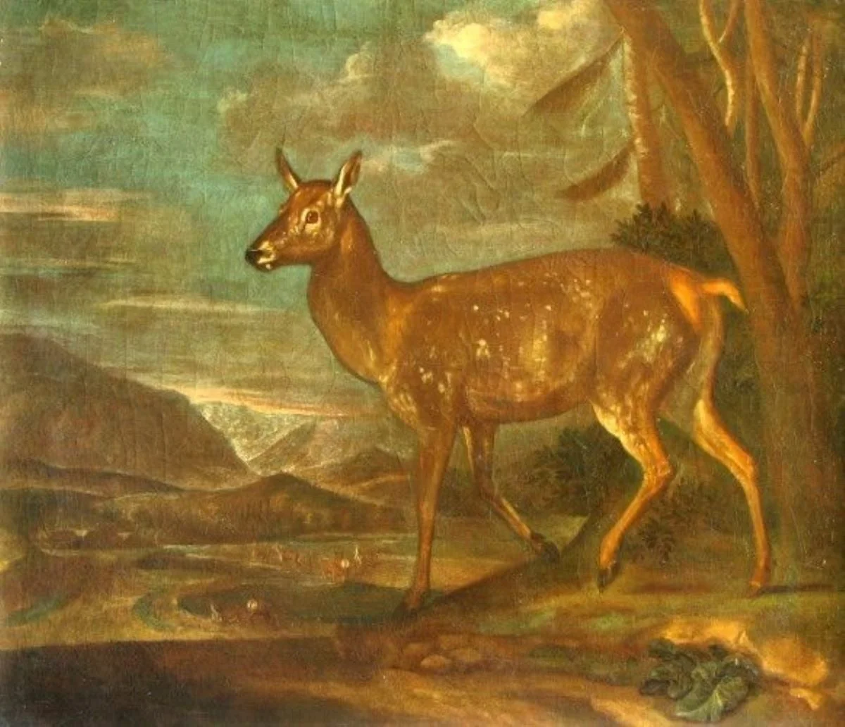 Căprioară ; pandant: Cerb, by Unknown, unspecified, 1750