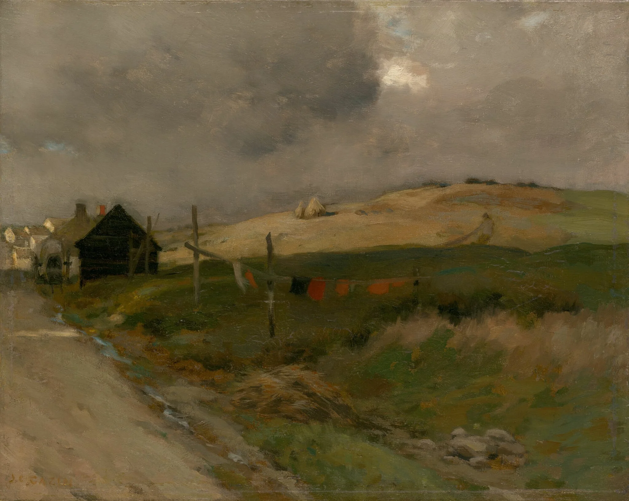 Landscape, by Jean Charles Cazin, oil, 1895