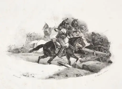 Cuirassiers Charging an Artillery Battery
