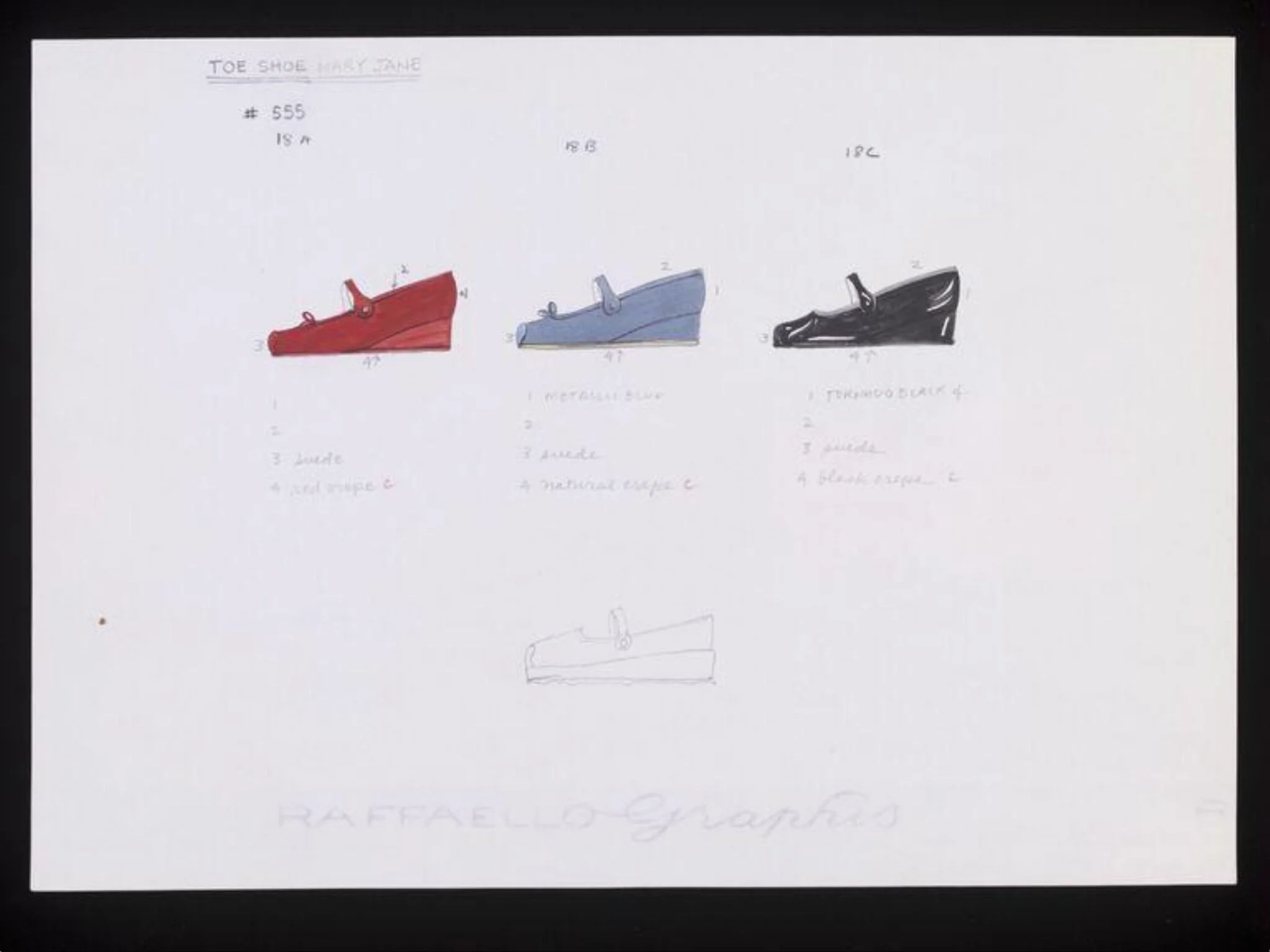 Toe Shoe Mary Jane, by Barbara Nessim, watercolor, 1973