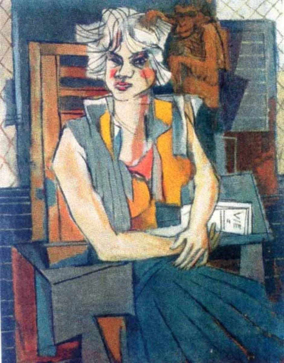 Portret de fată, by Marcel Janco, unspecified, 1930