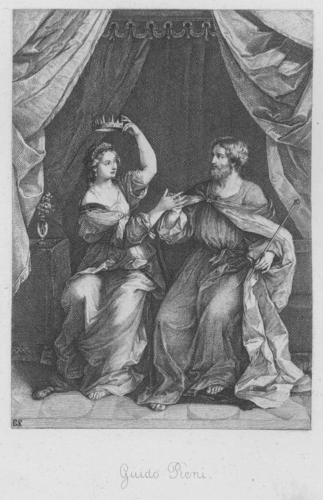 Ninus übergibt der Semiramis seine Krone, by Guido Reni, oil, 1625