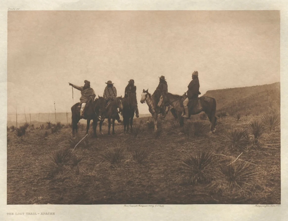 Portfolio I, Plate 19: The Lost Trail-Apache, by Edward S. Curtis, 1903