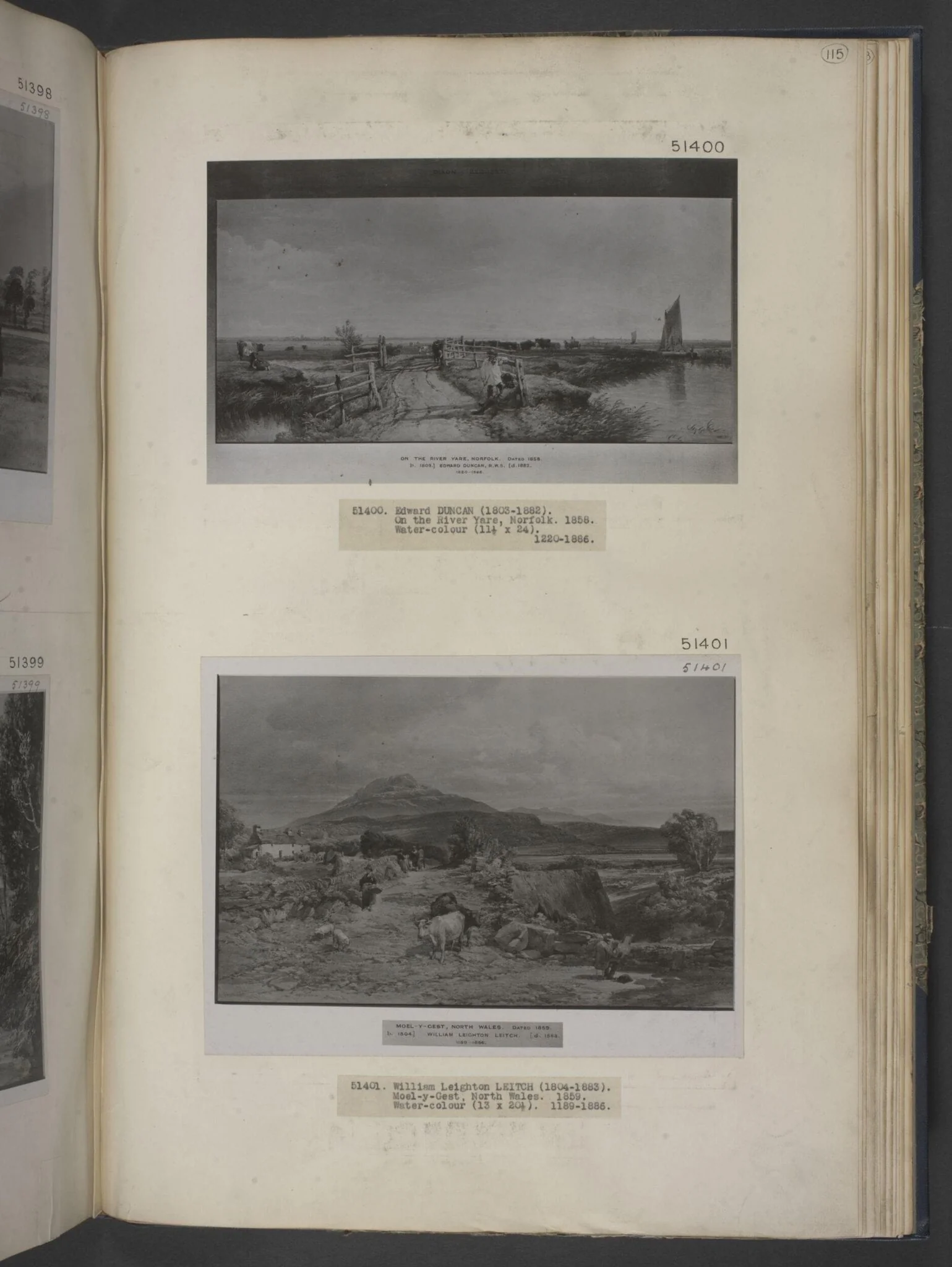Moel-y-Gest, North Wales, with figures and cattle