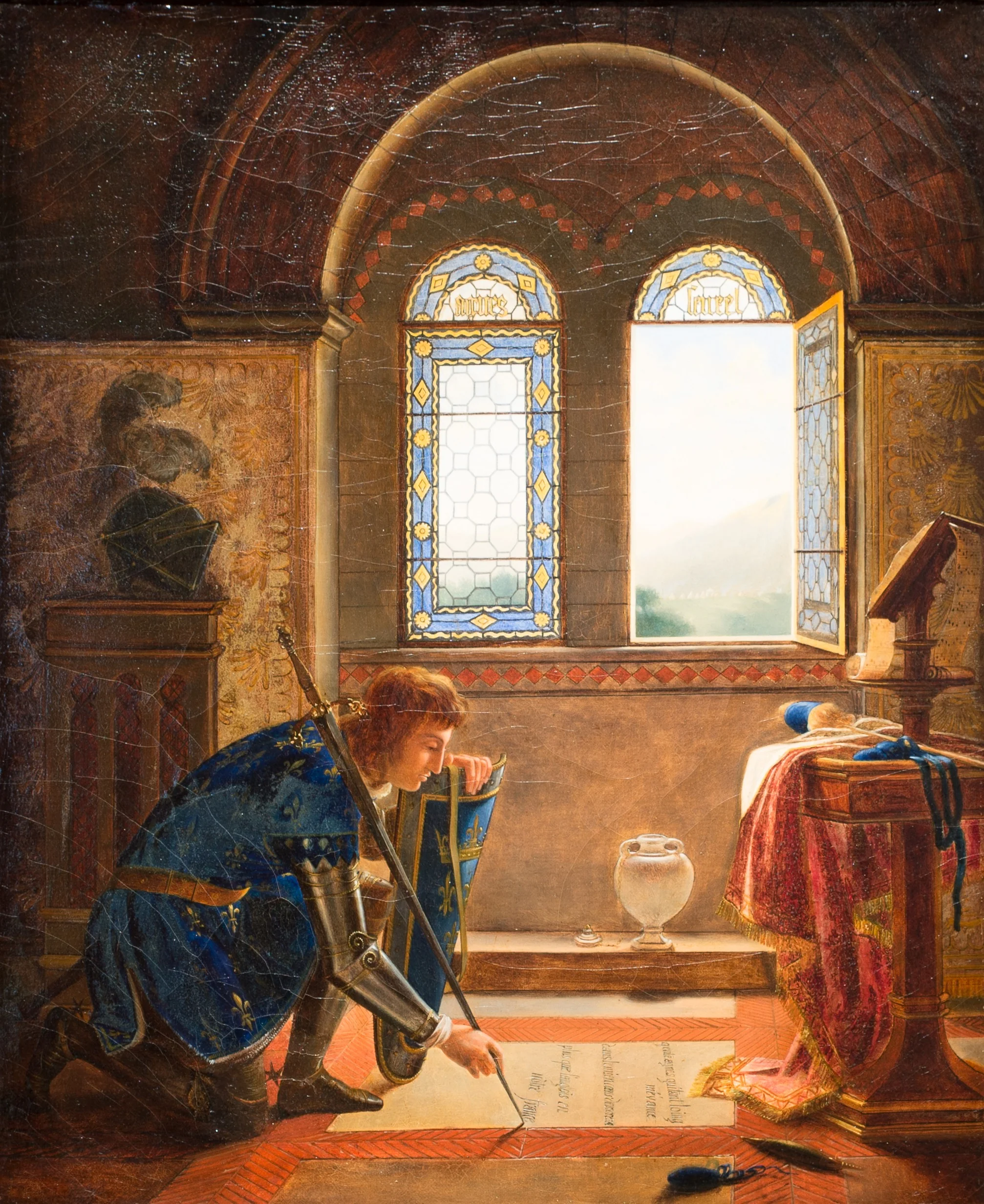 Charles VII prêt a partir pour aller combattre les anglais, by François Fleury-Richard, oil, 1835