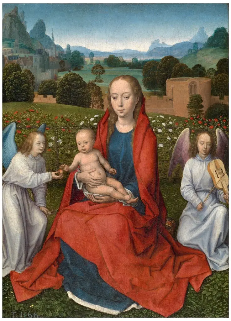 Virgin and Child with two angels