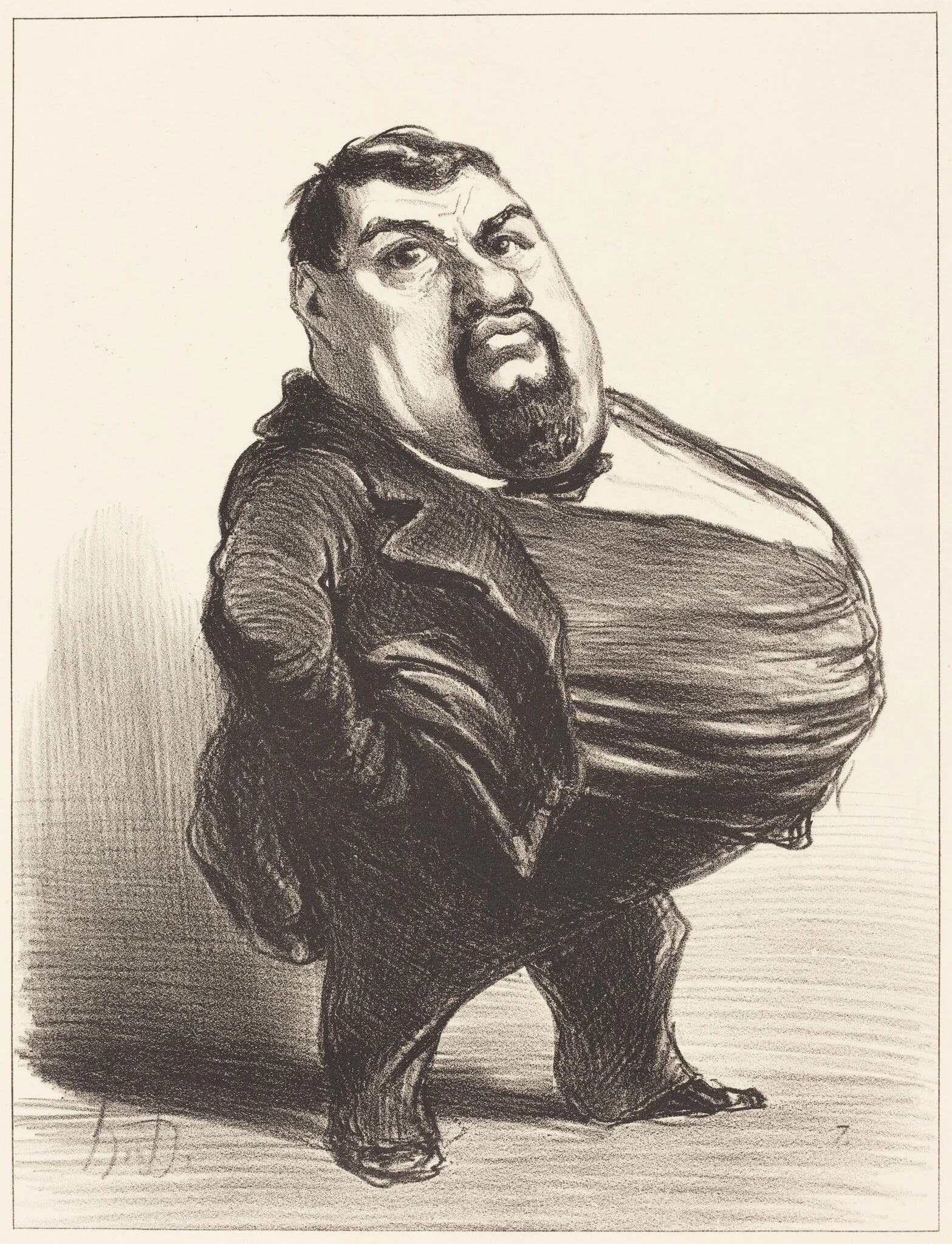 Antony Thouret, by Honoré Daumier, ink, 1849