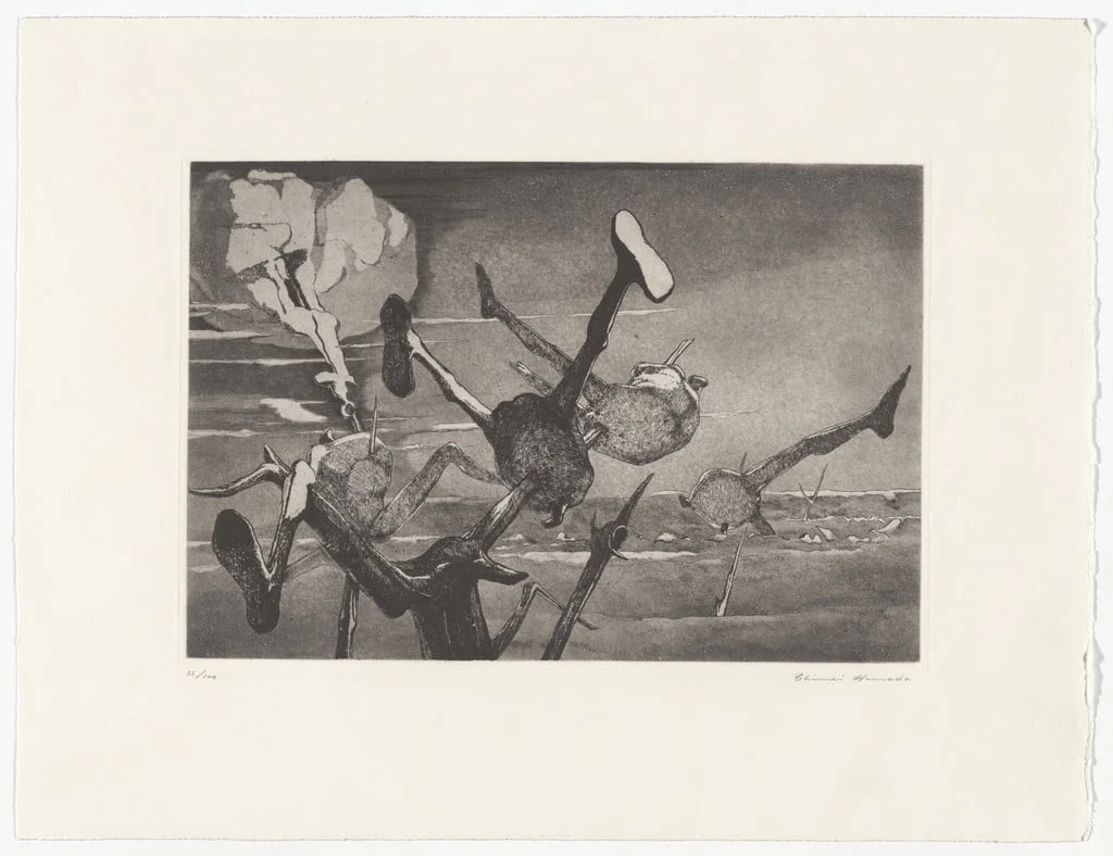 Untitled, by Chimei Hamada, ink, 1954