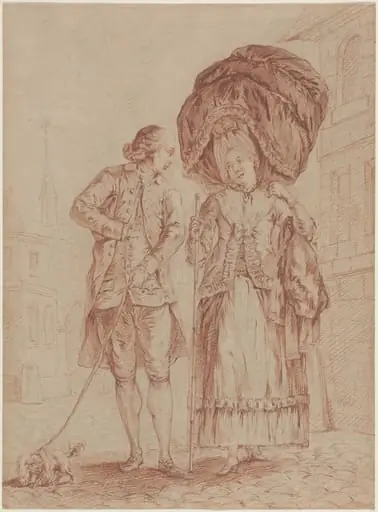 A Cleric Accompanying a Lady on Her Morning Walk