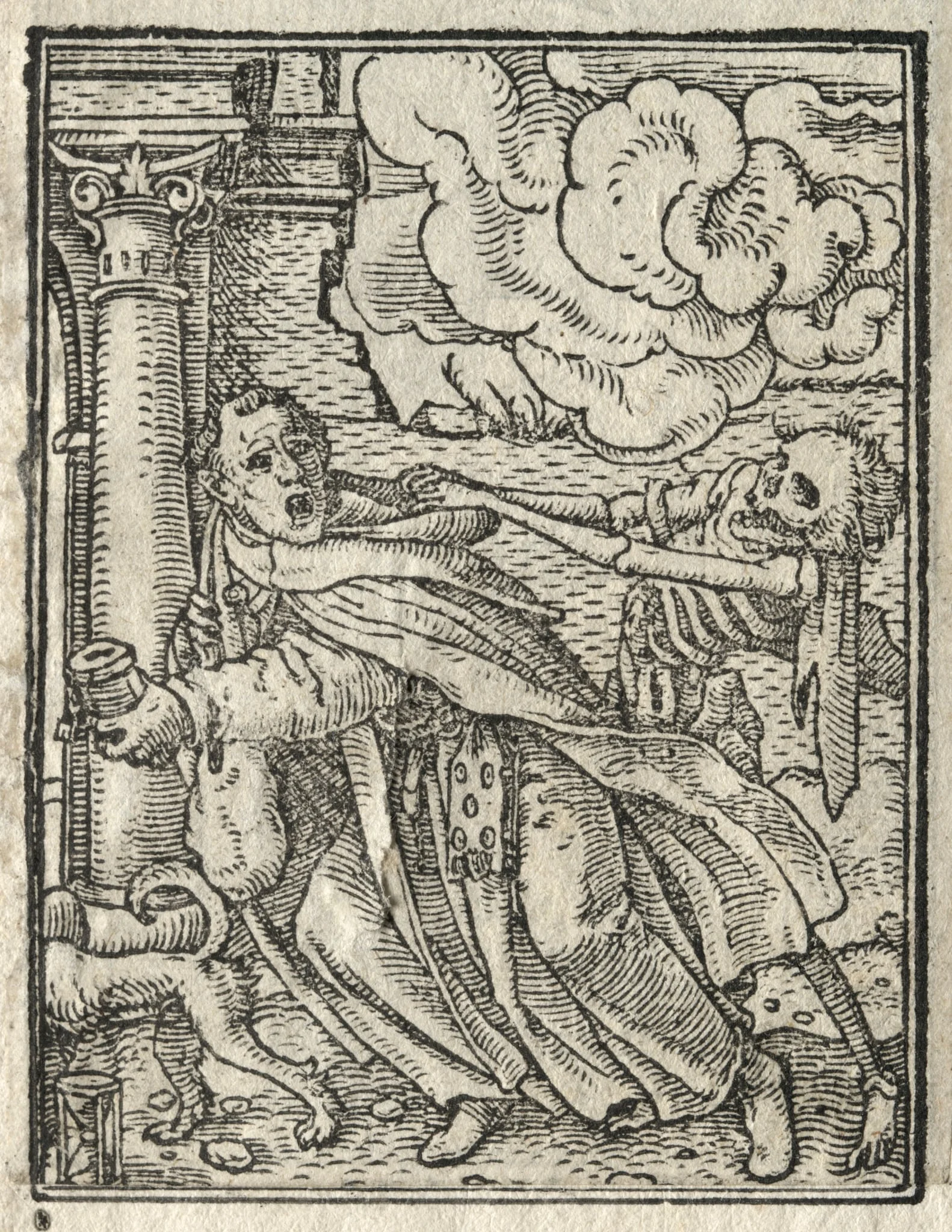 The Dance of Death:  The Mendicant Friar; The Nun, by Hans Holbein the Younger, 1526