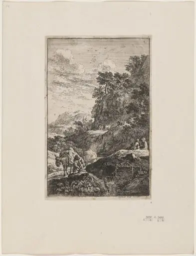 Drover with Two Mules