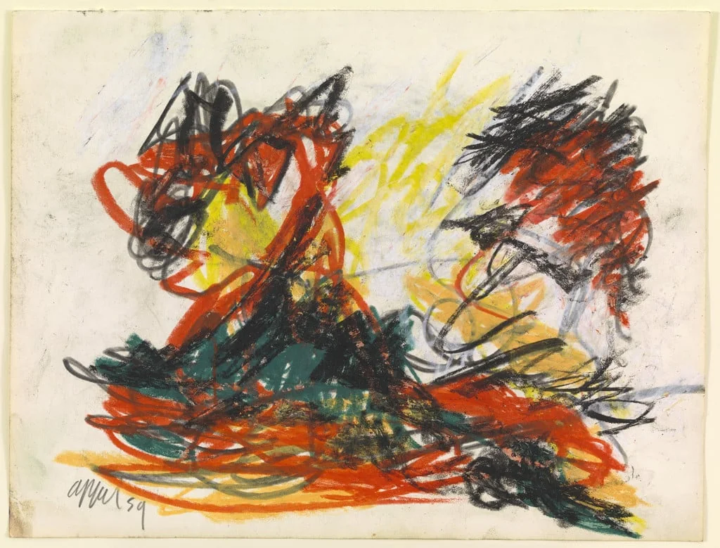 Untitled, by Karel Appel, graphite, 1959