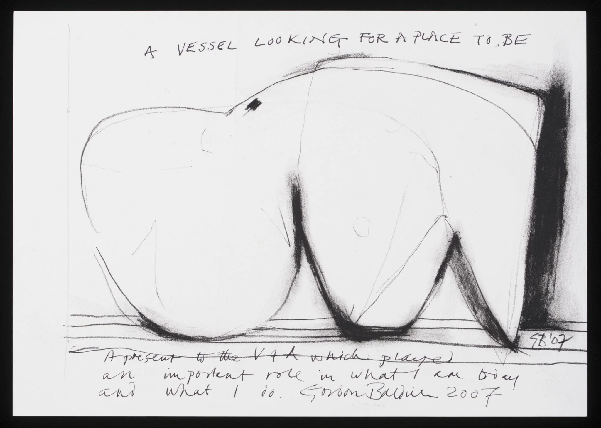 Contribution to V&A's 150th anniversary album, by Gordon Baldwin, 2007