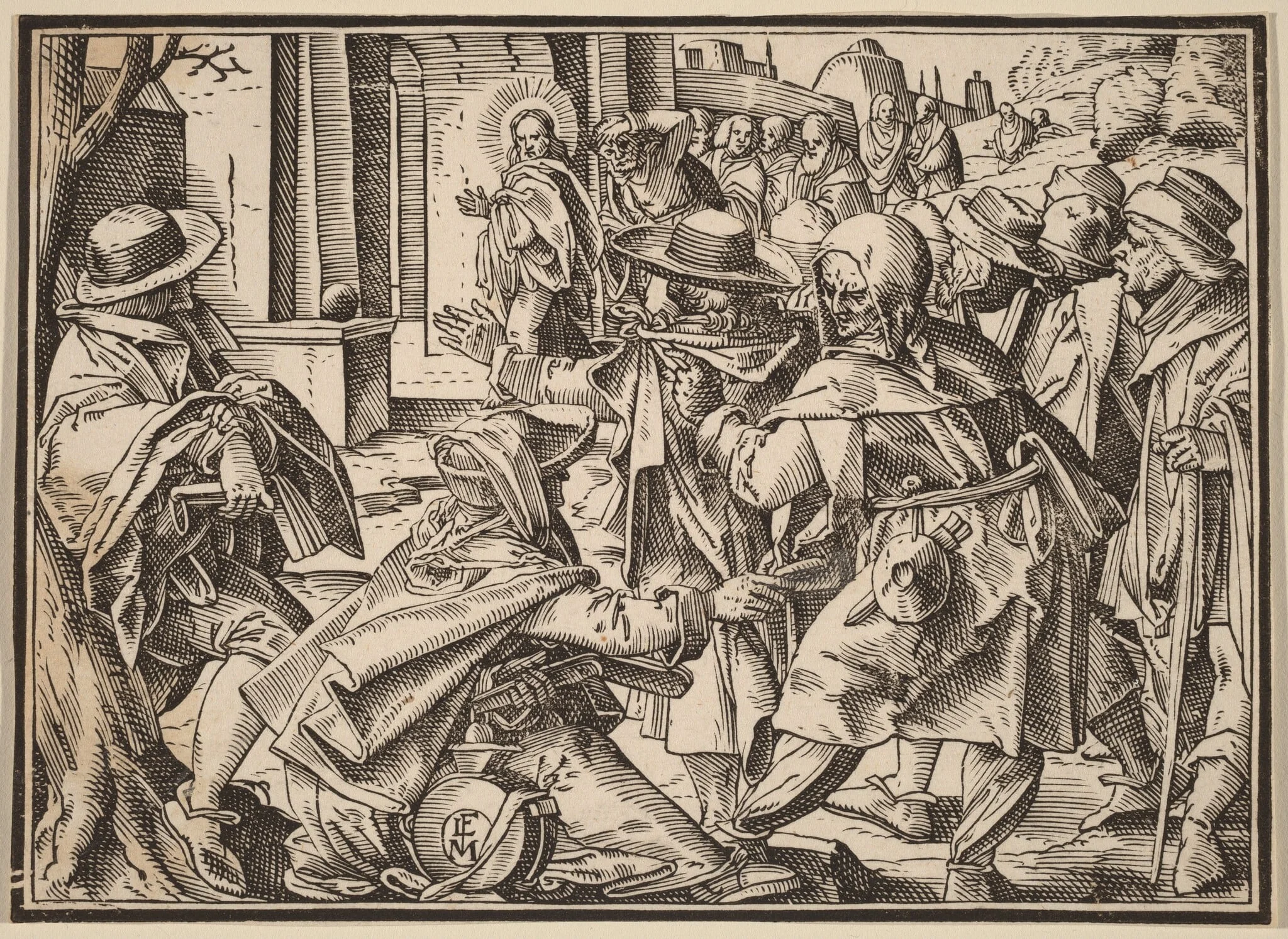 Christ Tells His Disciples of the Last Judgment, by Christoph Murer, ink, 1630