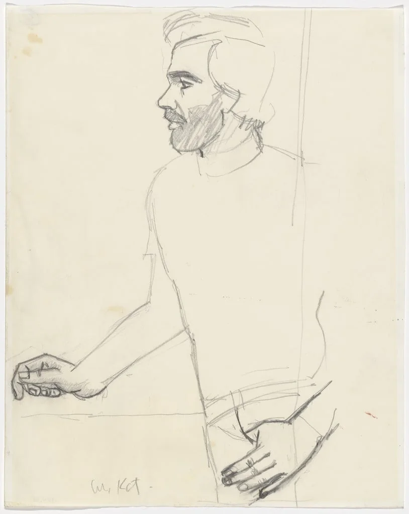 Untitled, by Alex Katz, graphite, 1977