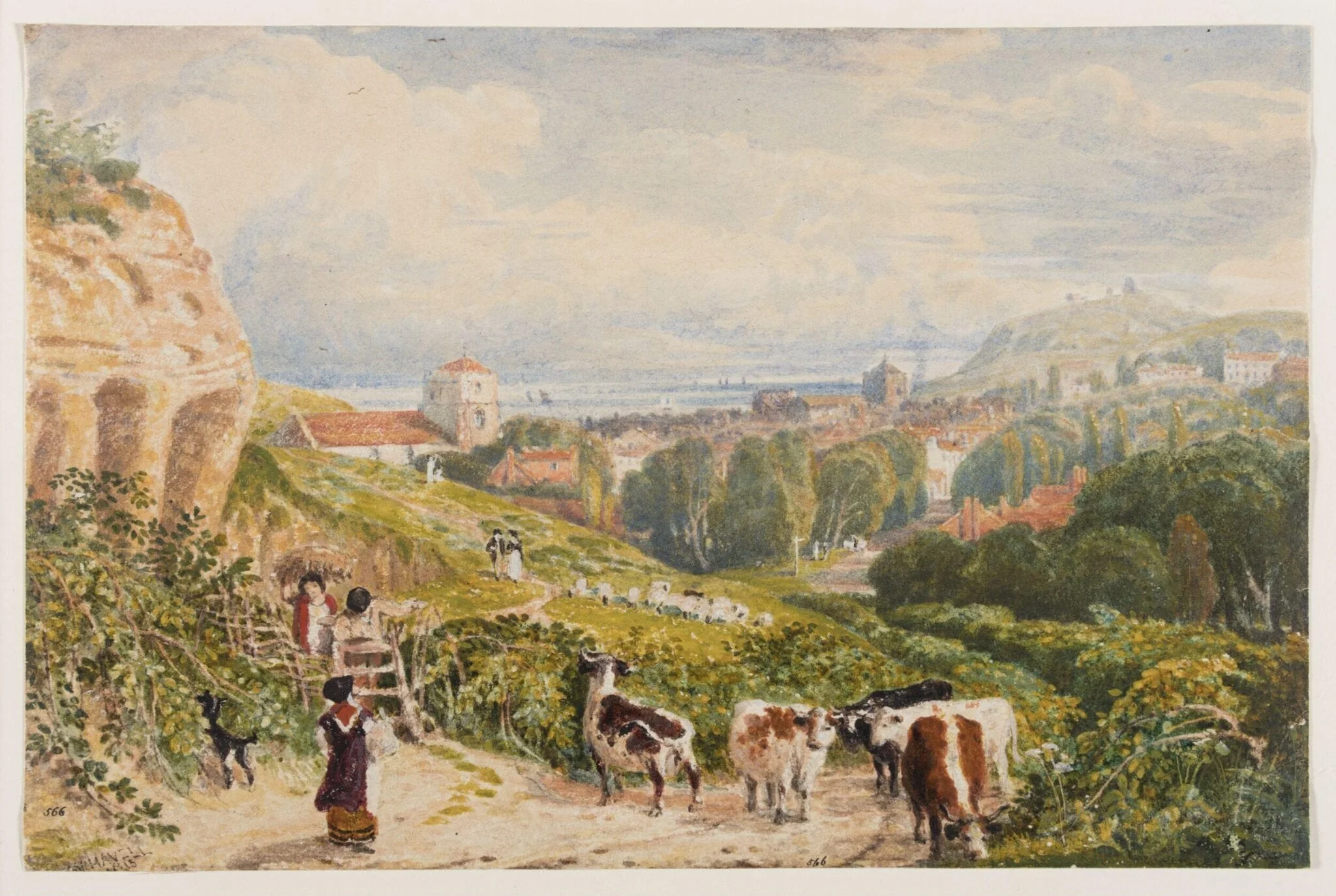 View of Hastings, by William Havell, watercolor, 1815