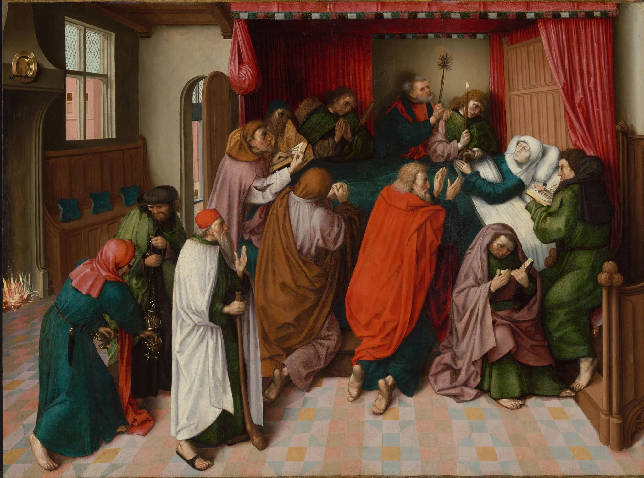 Het sterfbed van Maria, by Unknown, unspecified, 1500